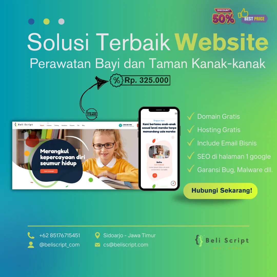 Jasa Pembuatan Website Perawatan Bayi & Taman Kanak-kanak: Tampilkan Kepercayaan dan Kualitas!